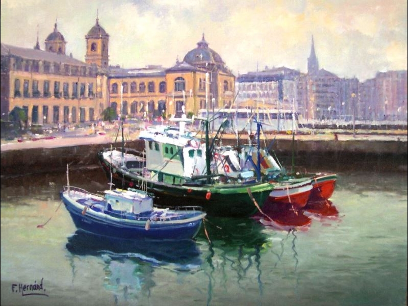 OLEO DEL  PUERTO DE DONOSTIA SAN SEBASTIAN 9